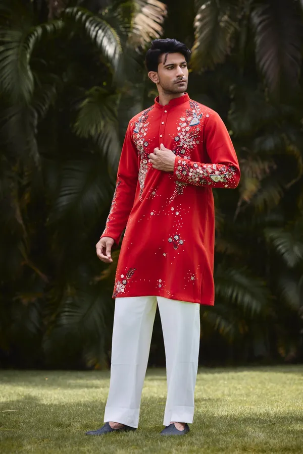 Red_Floral_Embroidered_Festive_Kurta_Set_Coming_Soon