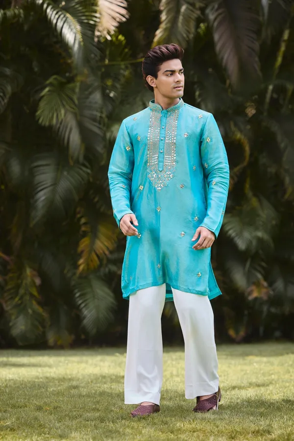 Aqua_Blue_Embroidered_Festive_Kurta_Coming_Soon