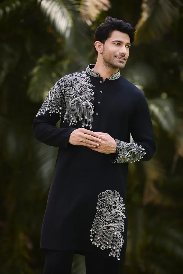 Black_Floral_Embroidered_Designer_Kurta_Coming_Soon