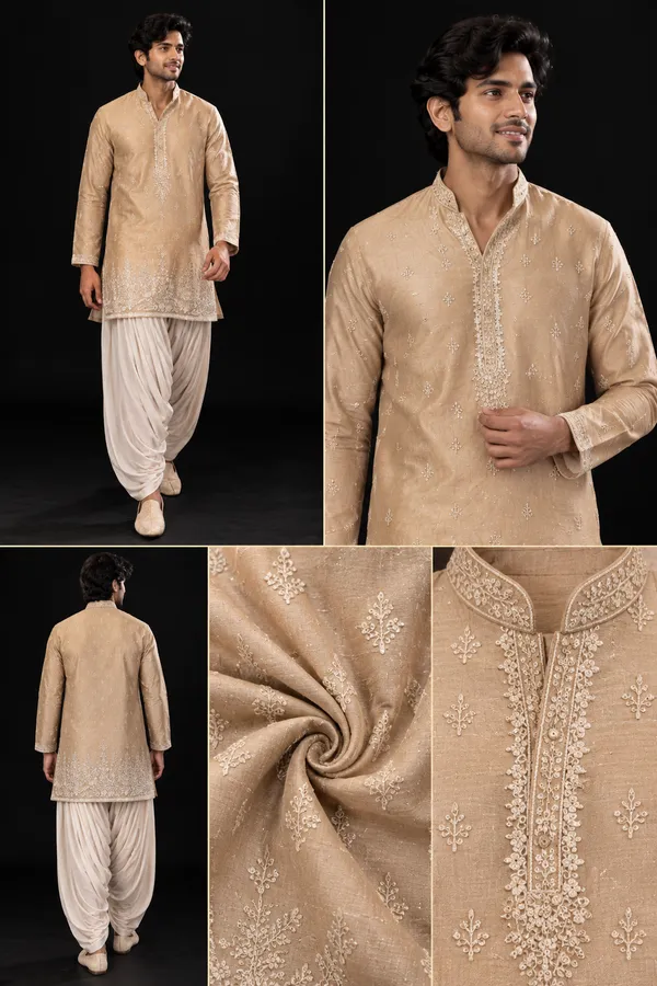 Beige_Gold_Embroidered_Festive_Kurta_Set