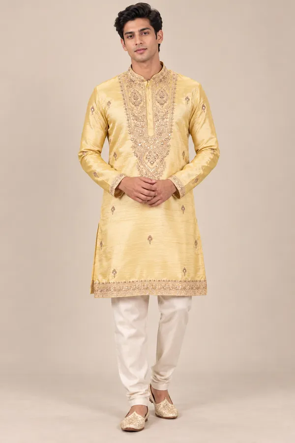 Golden_Yellow_Embroidered_Festive_Kurta_Set