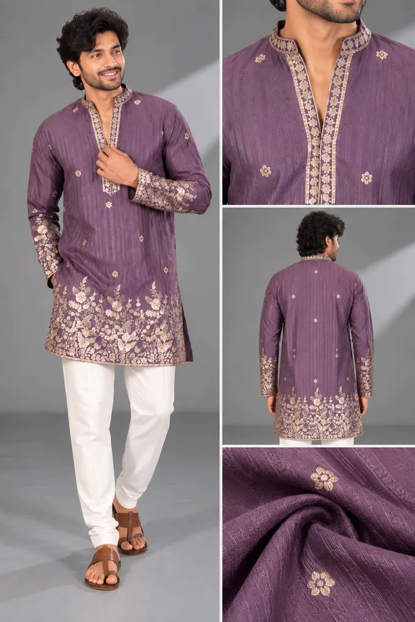 Purple_Gold_Floral_Embroidered_Festive_Kurta_Set