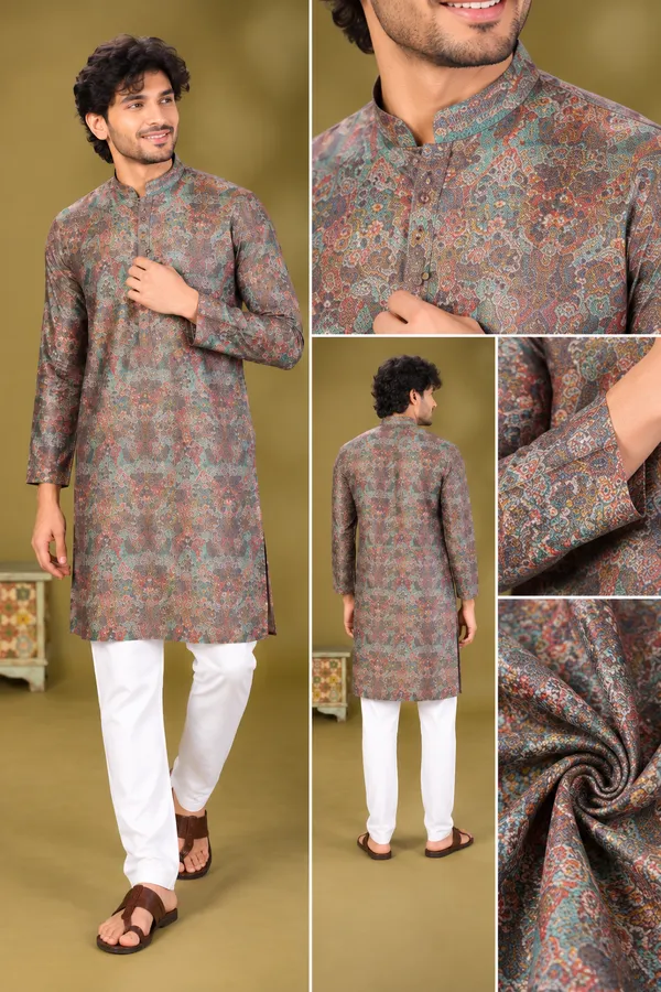 Multicolor_Paisley_Print_Kurta