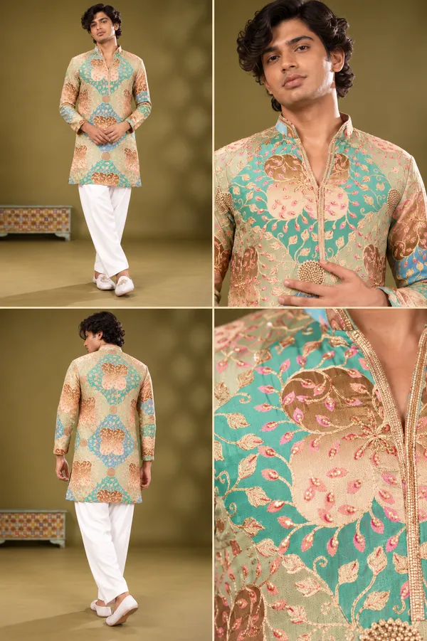 Pastel_Multicolor_Floral_Festive_Kurta