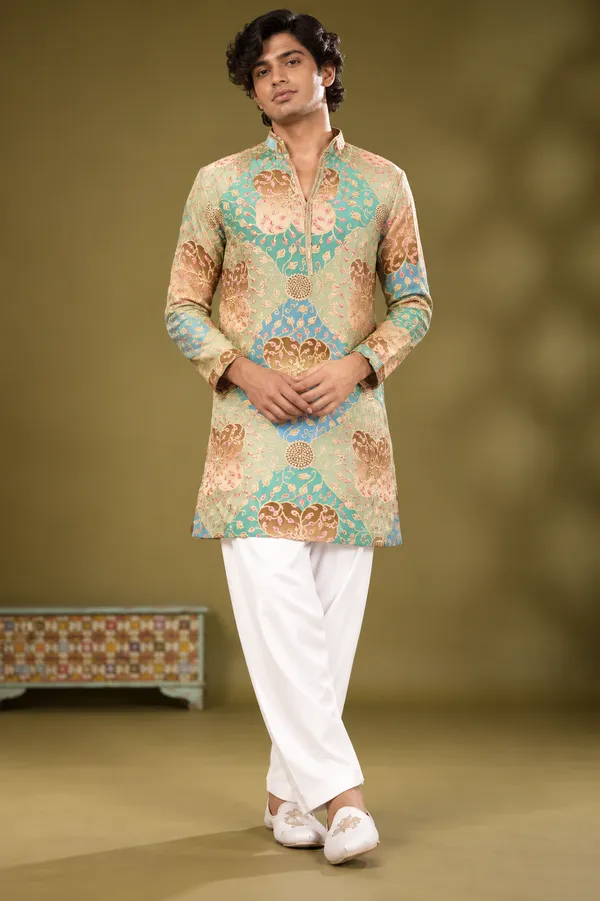 Pastel_Multicolor_Floral_Festive_Kurta