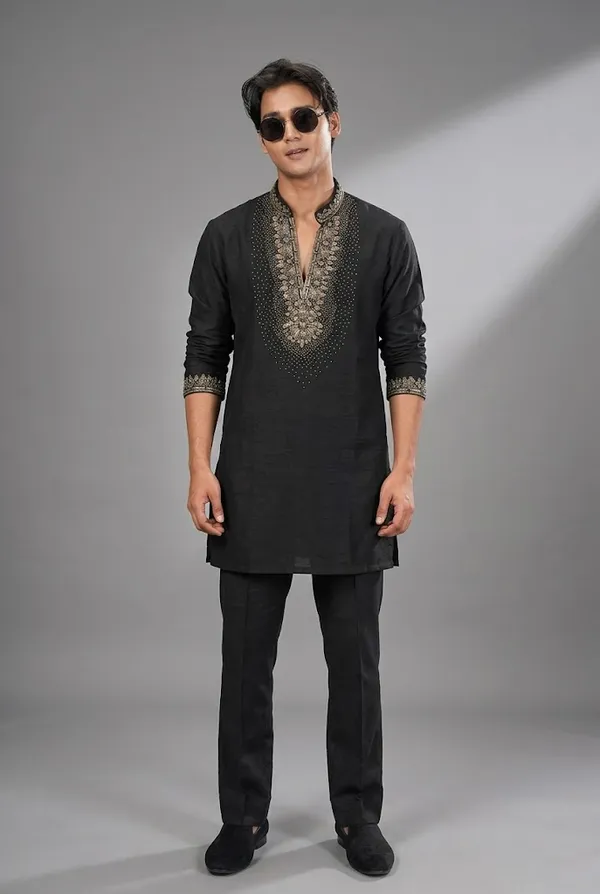 Black_Embroidered_Kurta_Set
