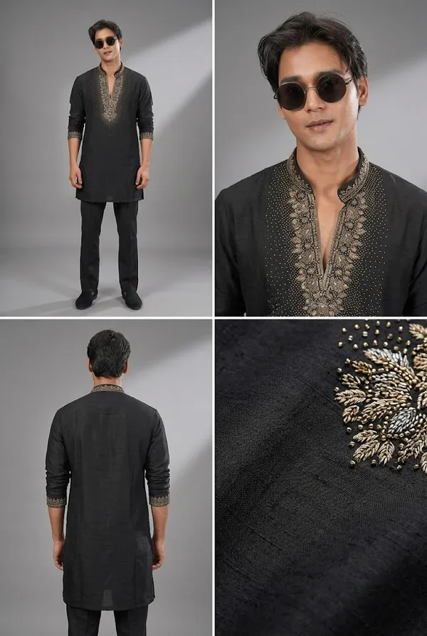 Black_Embroidered_Kurta_Set