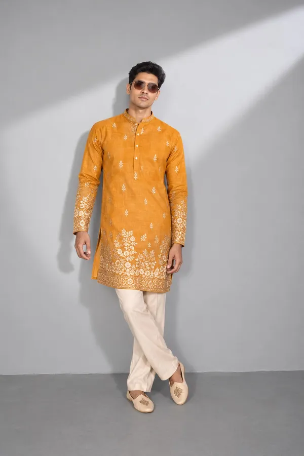 Mustard_Yellow_Floral_Embroidered_Kurta_Set