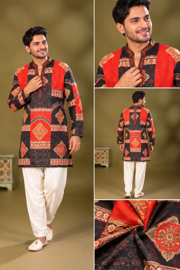 Black_Red_Heritage_Print_Kurta