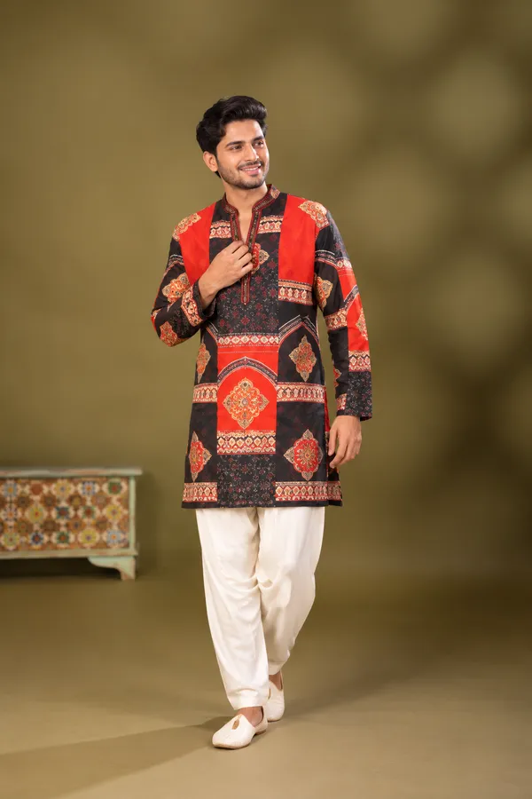 Black_Red_Heritage_Print_Kurta