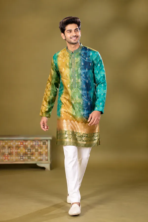 Multicolor_Jacquard_Festive_Kurta