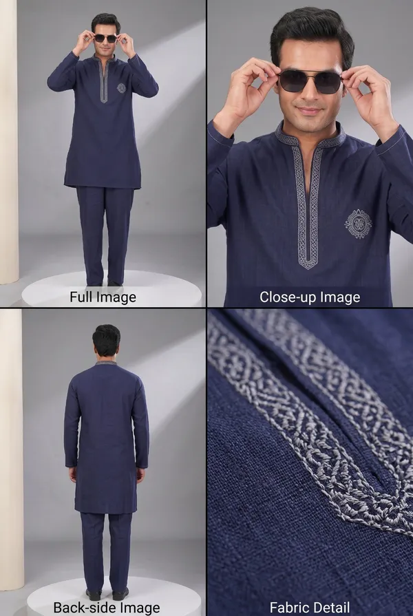 Navy_Blue_Embroidered_Kurta_Set