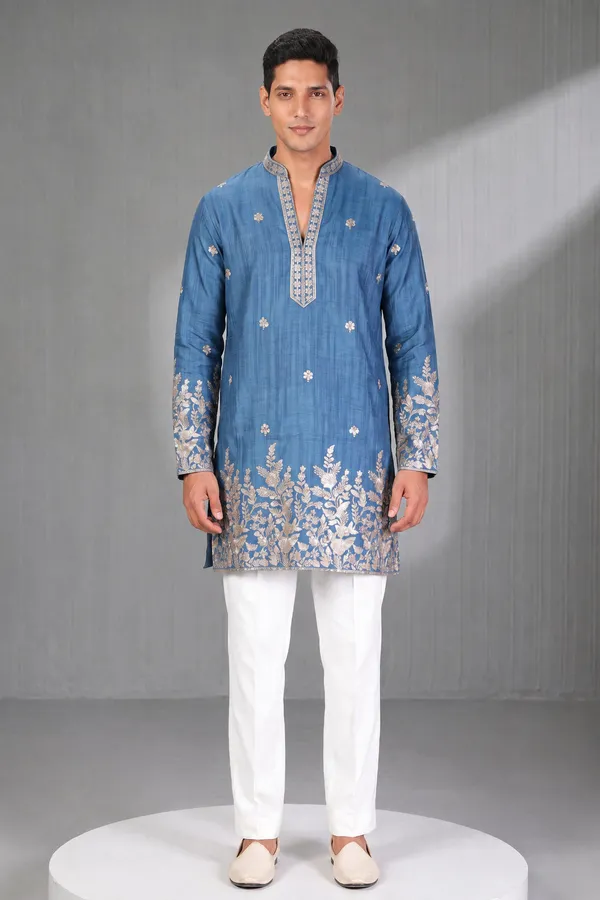 Blue_Embroidered_Festive_Kurta_Set