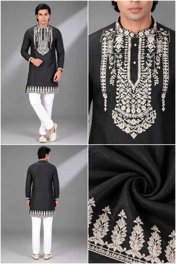 Black_Embroidered_Festive_Kurta_Set