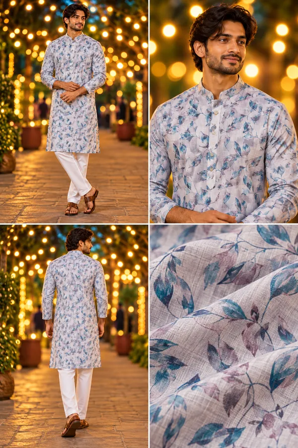 Men_S_Pastel_Blue_Floral_Print_Only_Kurta