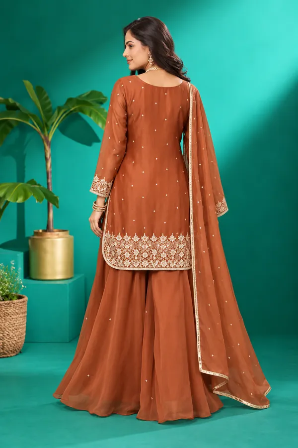 Rust_Brown_Embroidered_Palazzo_Suit_Set_Brown