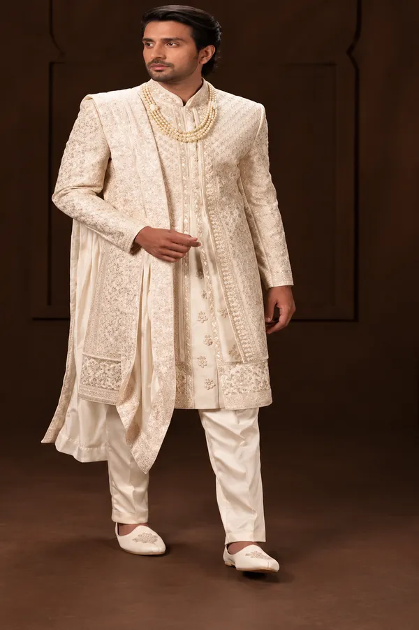 Ivory_Royal_Embroidered_Sherwani_Set