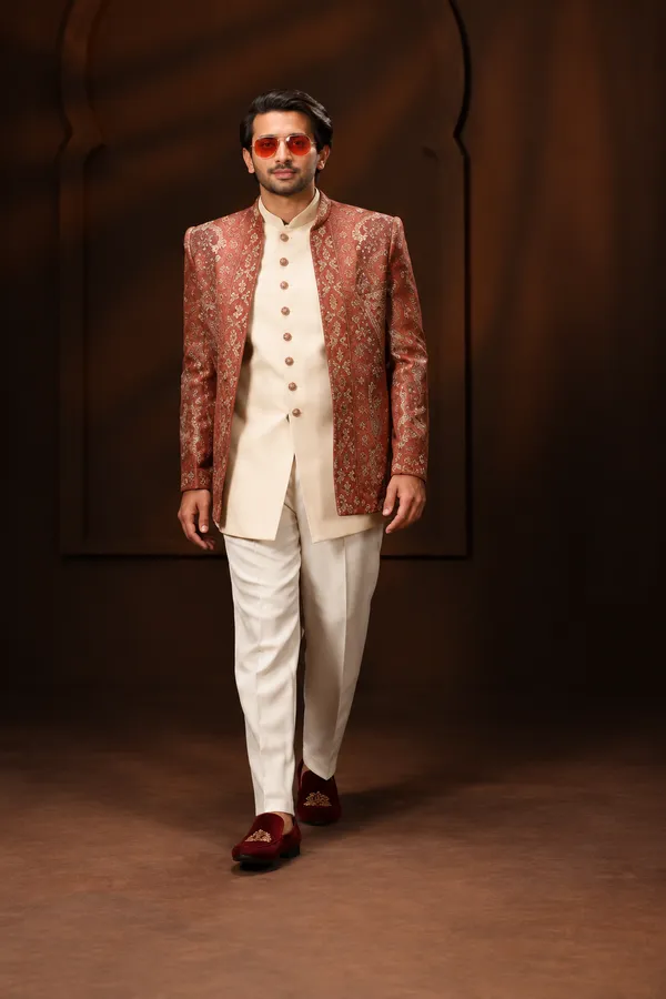 Rust_Brocade_Indo_Western_Jacket_Set