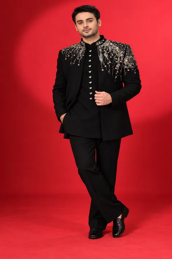 Black_Embellished_Designer_Indo_Western_Sherwani_Set