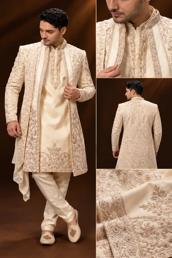 Ivory_Gold_Embroidered_Indo_Western_Sherwani_Set