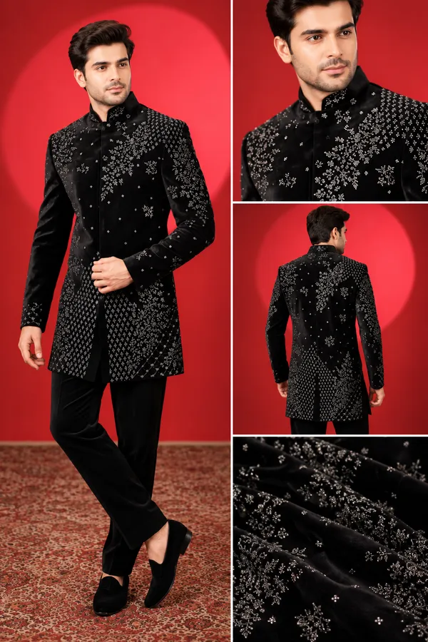 Black_Embroidered_Indo_Western_Sherwani