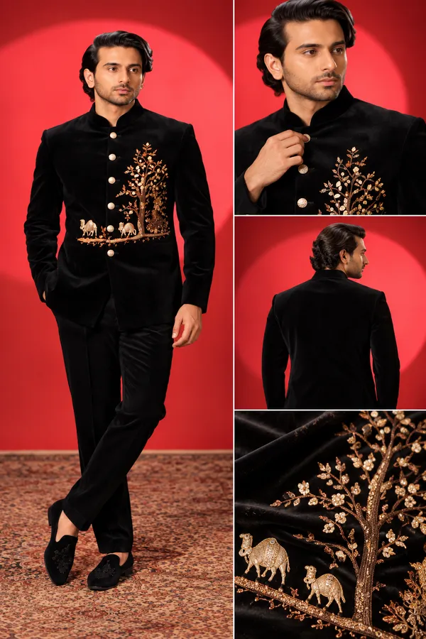 Black_Velvet_Heritage_Embroidered_Bandhgala_Suit