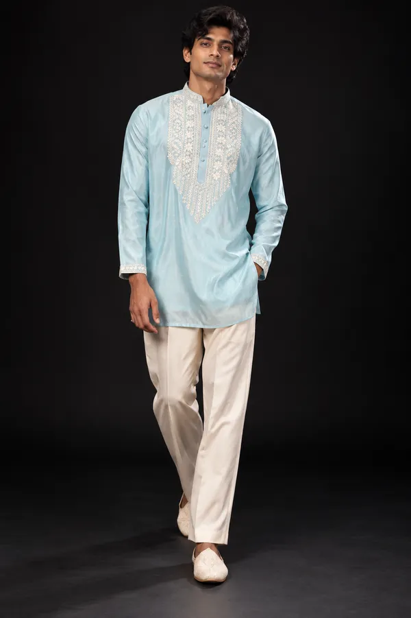 Sky_Blue_Embroidered_Festive_Kurta_Set