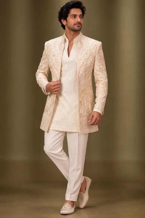 Royal_Ivory_Gold_Paisley_Indo_Western_Set