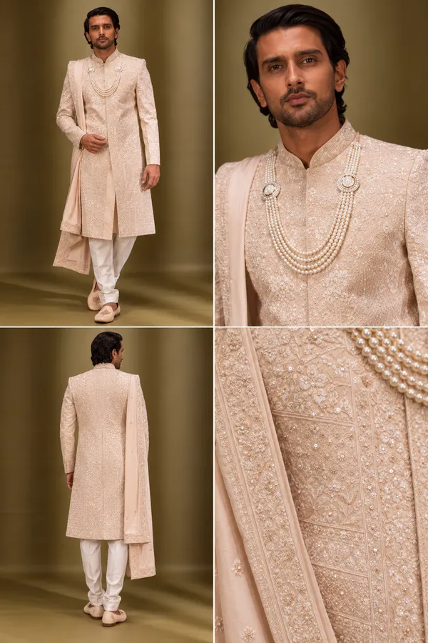 Blush_Peach_Embroidered_Wedding_Sherwani