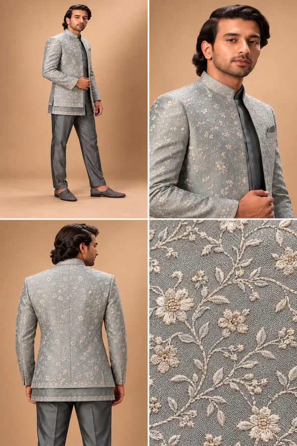 Silver_Grey_Floral_Embroidered_Indo_Western_Set