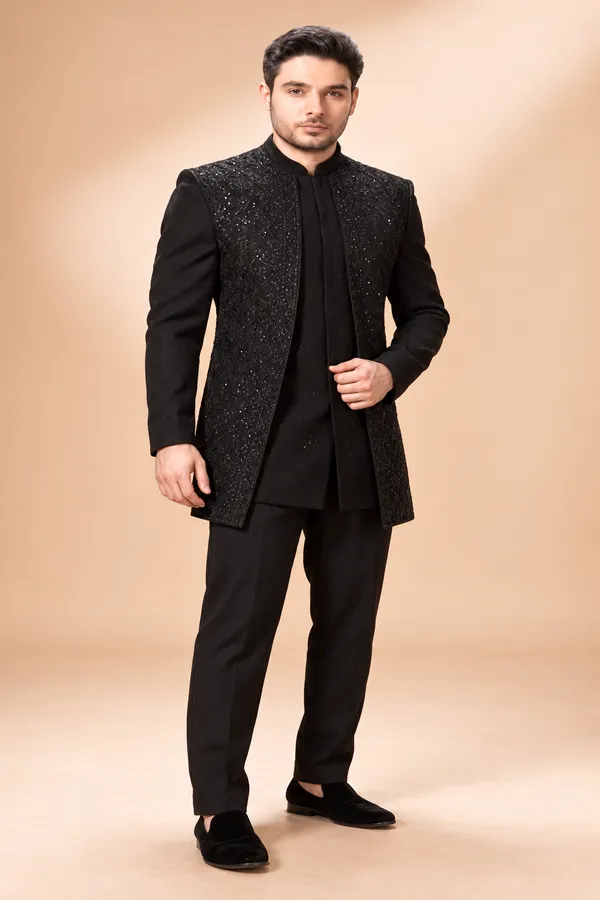 Classic_Black_Embellished_Indo_Western_Set