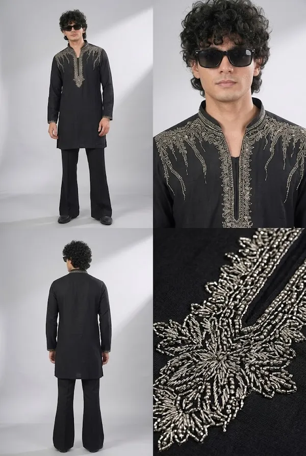 Black_Embroidered_Kurta_Set