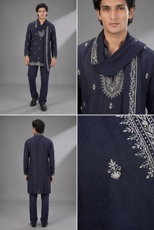Navy_Blue_Embroidered_Kurta_Set_With_Dupatta