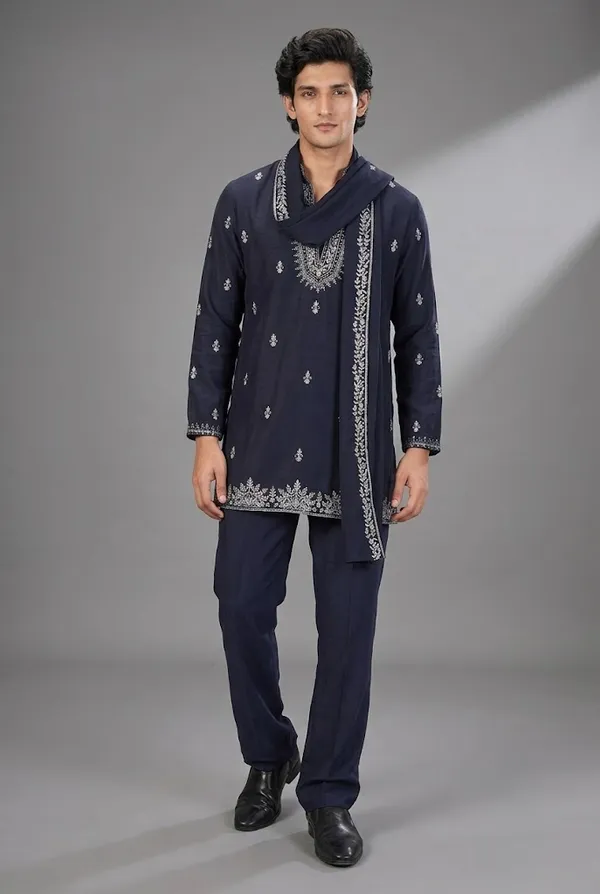 Navy_Blue_Embroidered_Kurta_Set_With_Dupatta