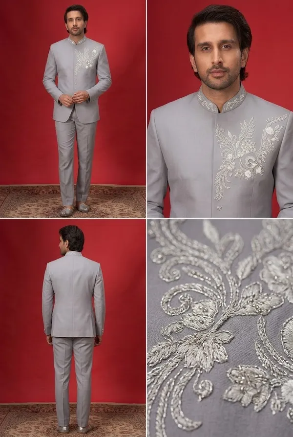 Silver_Grey_Embroidered_Jodhpuri_Suit