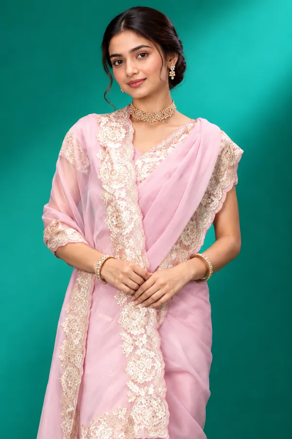 Blush_Pink_Embroidered_Net_Saree_Blush_Pink