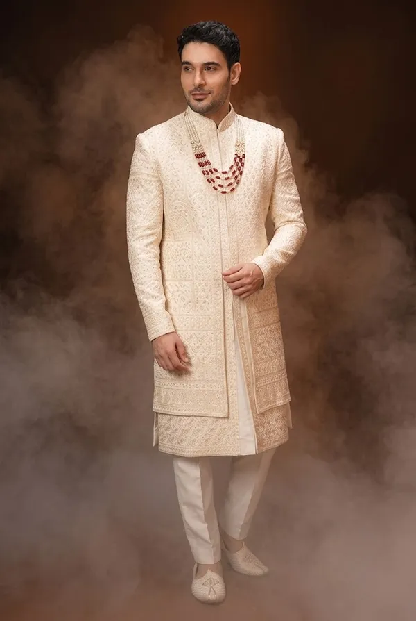 Ivory_Embroidered_Groom_Sherwani