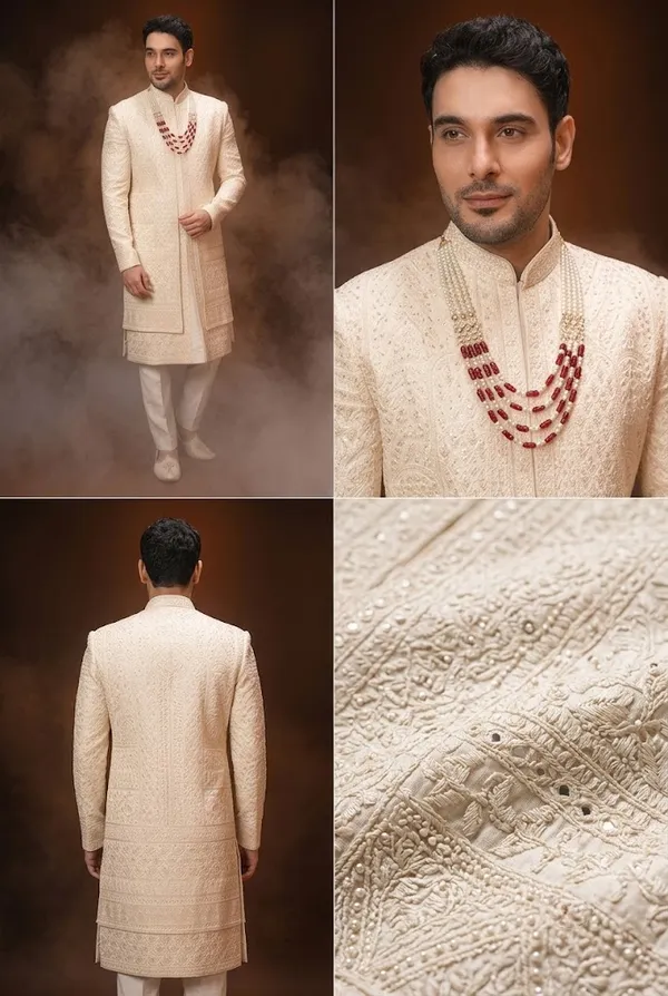Ivory_Embroidered_Groom_Sherwani