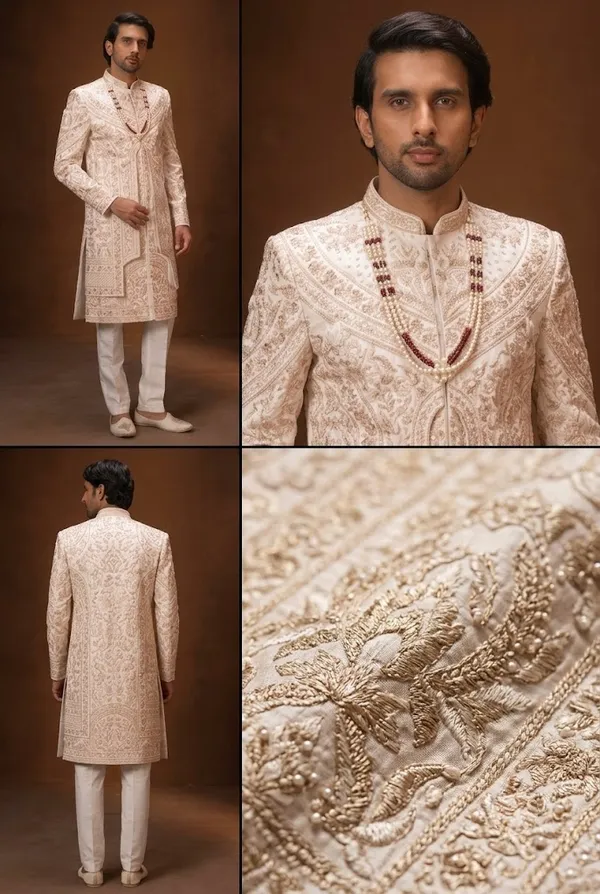 Ivory_Royal_Embroidered_Groom_Sherwani