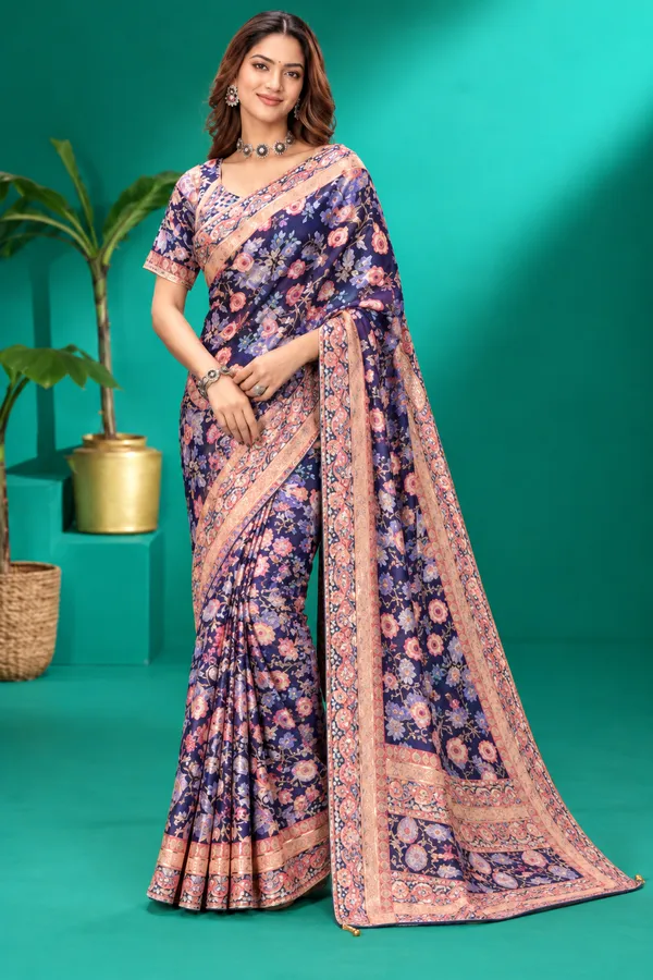 Midnight_Bloom_Floral_Saree_Royal_Blue