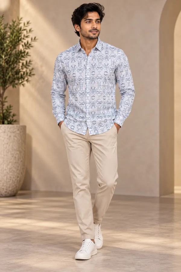 Light_Blue_Geometric_Print_Casual_Shirt_Pastel_Green