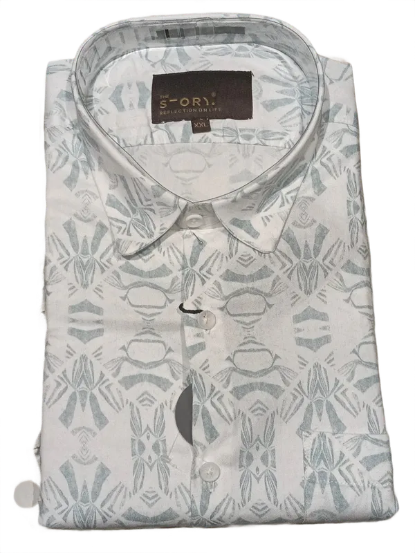 Light_Blue_Geometric_Print_Casual_Shirt_Pastel_Green