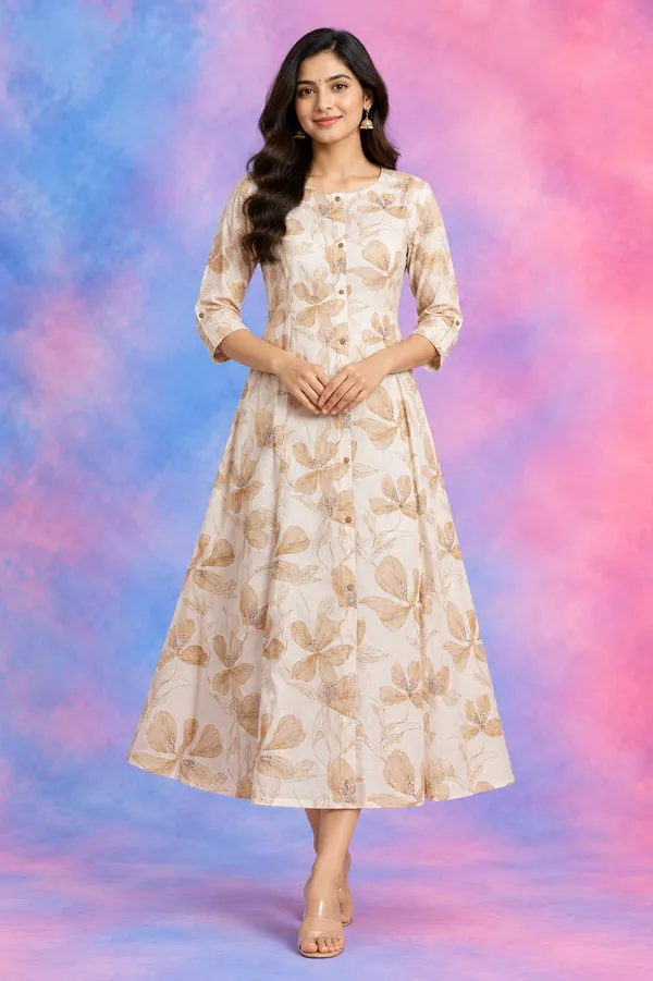 Elegant_Cream_Floral_Kurti_Beige