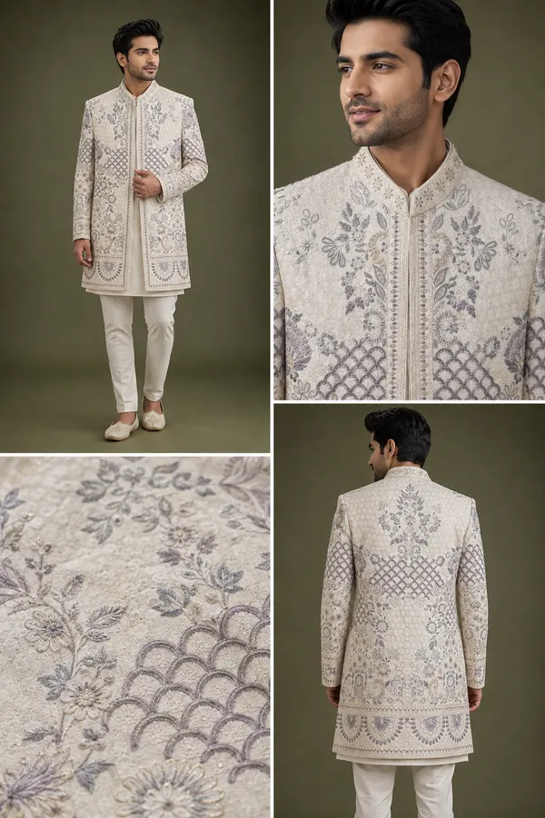 Ivory_Floral_Embroidered_Wedding_Sherwani