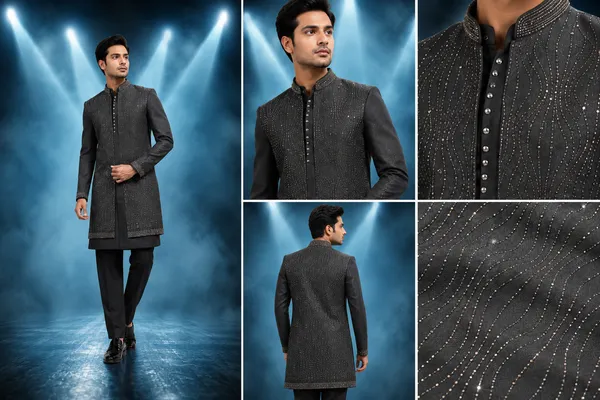 Black_Embellished_Indo_Western_Sherwani_Set