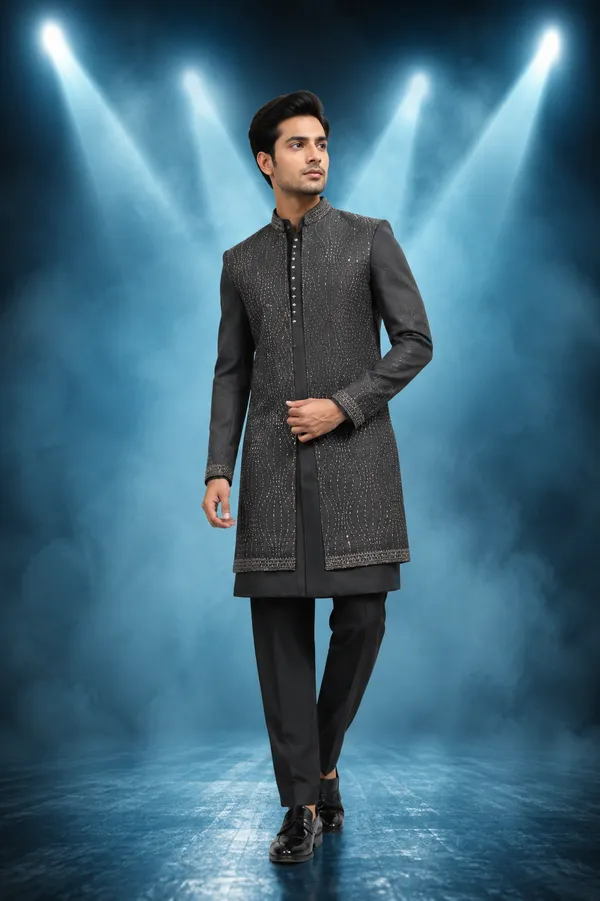 Black_Embellished_Indo_Western_Sherwani_Set