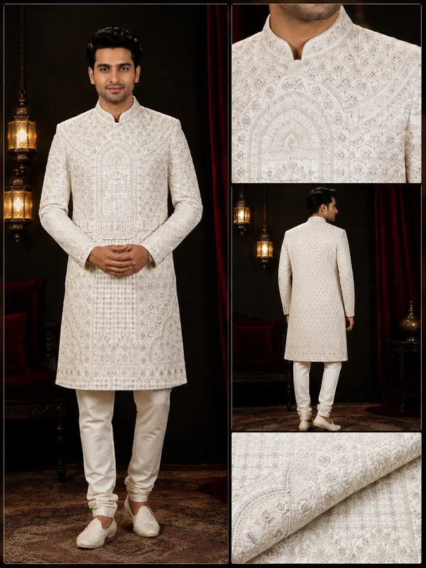 Ivory_Embroidered_Royal_Sherwani_Set