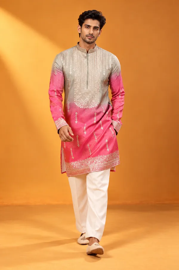 Pink_Silver_Ombre_Embroidered_Kurta_Set_Coming_Soon