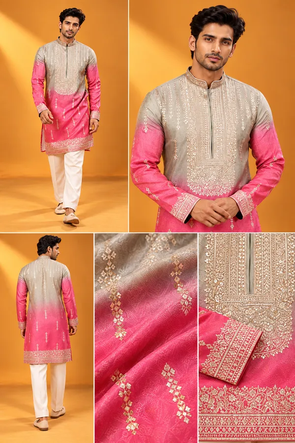 Pink_Silver_Ombre_Embroidered_Kurta_Set_Coming_Soon