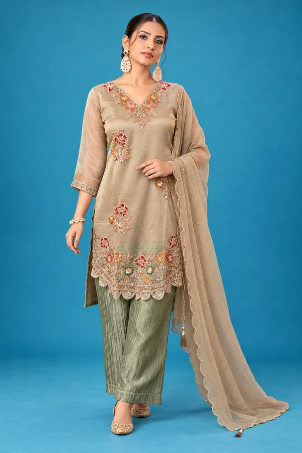 Elegant_Beige_Embroidered_Kurta_Set_With_Sage_Green_Pants_Olive_Gray